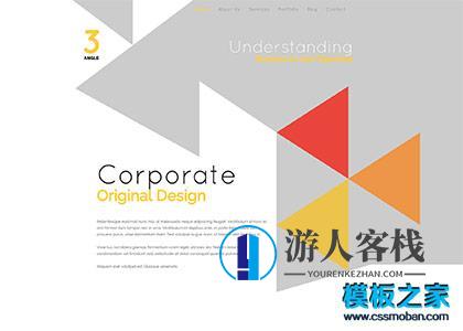 个性css3三角形设计师展示 个性网页展示模板 bootstrap模板