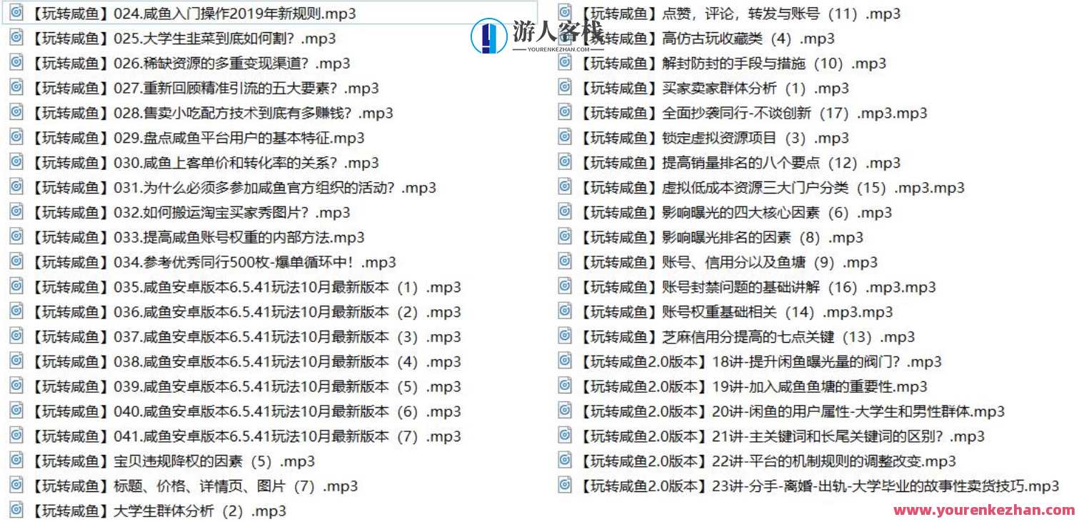 玩赚咸鱼赚钱基础日门41课，咸鱼赚钱进阶之路，基础日门41课进阶攻略