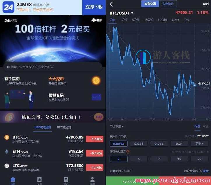 区块链交易所 24MEX 差价合约交易所系统 BTC币安火币合约 杠杆交易 法币 OTC 数字资产交易，区块链交易所佳选，24MEX差价合约交易系统助力BTC、火币等数字资产交易,支持,区块链,第1张