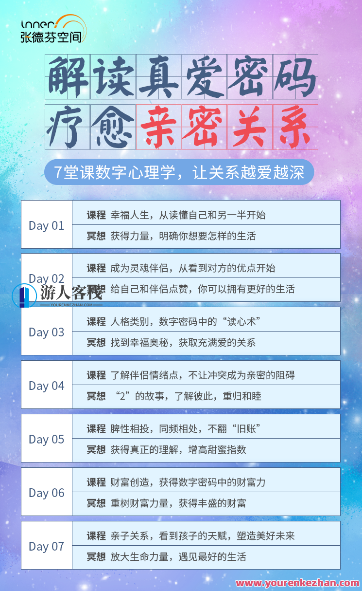钟缮夤 7堂数字心理学课 解读真爱密码 疗愈亲密关系，数字心理学课，解锁真爱密码，重塑亲密关系之道,直播,理解,平衡,合作,脱单,第2张