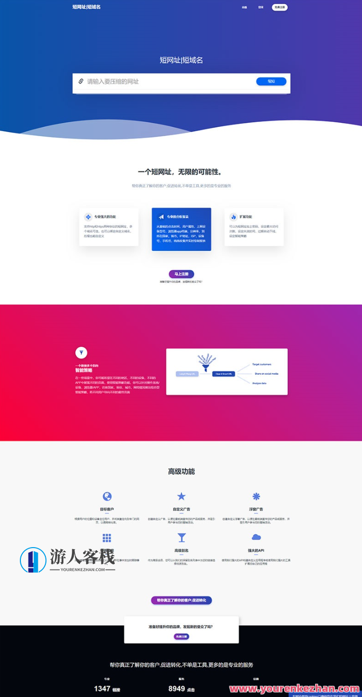 多语言短网址系统源码短链接生成源码支持自定义广告，智能多语言短网址生成源码助力广告优化