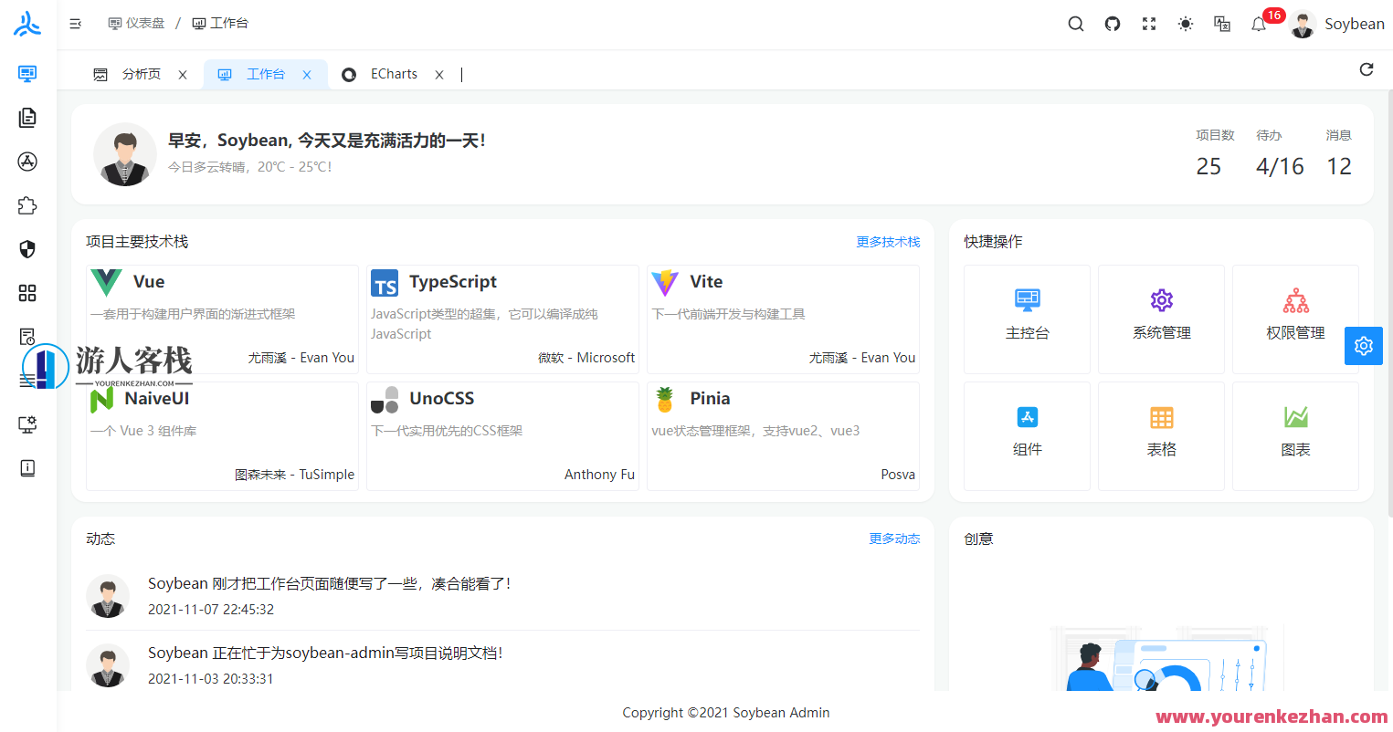 Soybean Admin基于Vue3、Vite3清新优雅中后台模版，Vue3+Vite3中后台管理新篇章，Soybean Admin模板优化,管理,模板,第2张