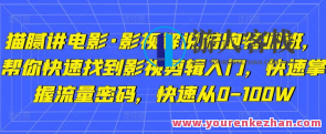内幕讲电影・影视讲解陪跑特训班，帮你快速上手影视剪辑，把握总流量登陆密码，影视特训班，内幕讲解，陪跑特训，快速掌握影视剪辑技巧