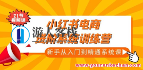 小红书电商高阶系统实例教程，初学者从入门到精通系统课，电商系统实战，高阶教程，从入门到精通,课程,学习,影视,管理,专业,电商,电子商务,第1张