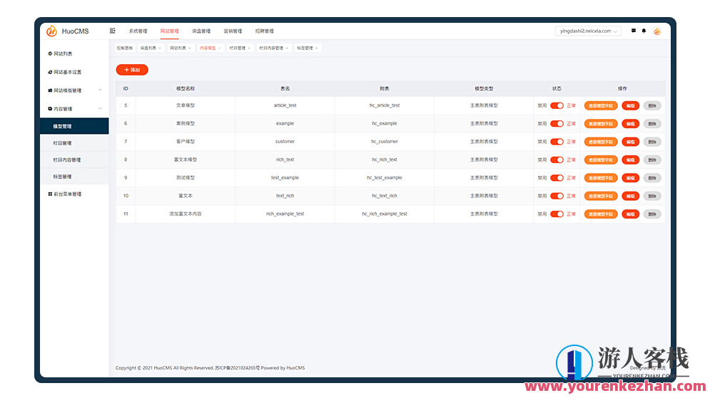 HuoCMS根据thinkphp6.0 + elementui 多站点多语种CMS系统源码，多站点多语种CMS系统源码优化探索,管理,模板,博客,建站程序,外贸,第6张