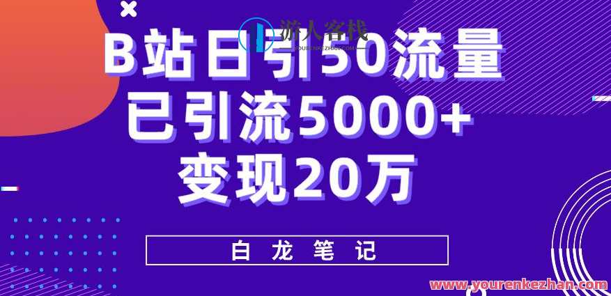 B站日引50+流量，实战已引流5000+变现20万实操百度云盘分享，B站引流实战，20万流量变现秘籍,课程,影视,第1张