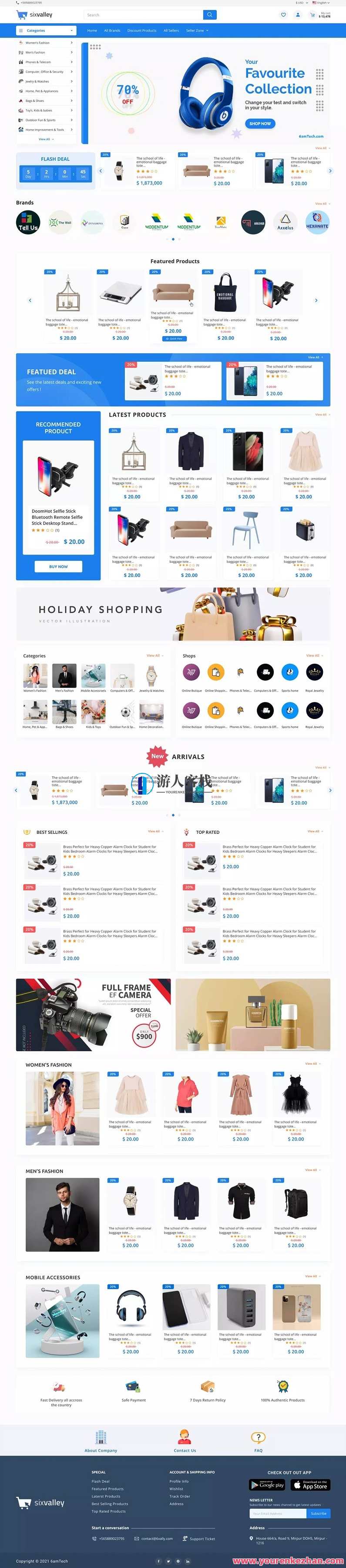 商海外跨境电子商务购物商城源码,支持APP,电脑版,卖家和管理面板,6valley v14完整源码，全球电商盛宴，6valley v14跨境购物商城源码,管理,专业,发展,电商,支持,商城,电子商务,健身,客户服务,第3张