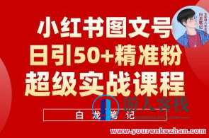 小红书图文号日引50+精准流量，新手小白实战的小红书引流课百度云盘分享，小红书引流实战秘籍，新手小白引流课分享,课程,第1张