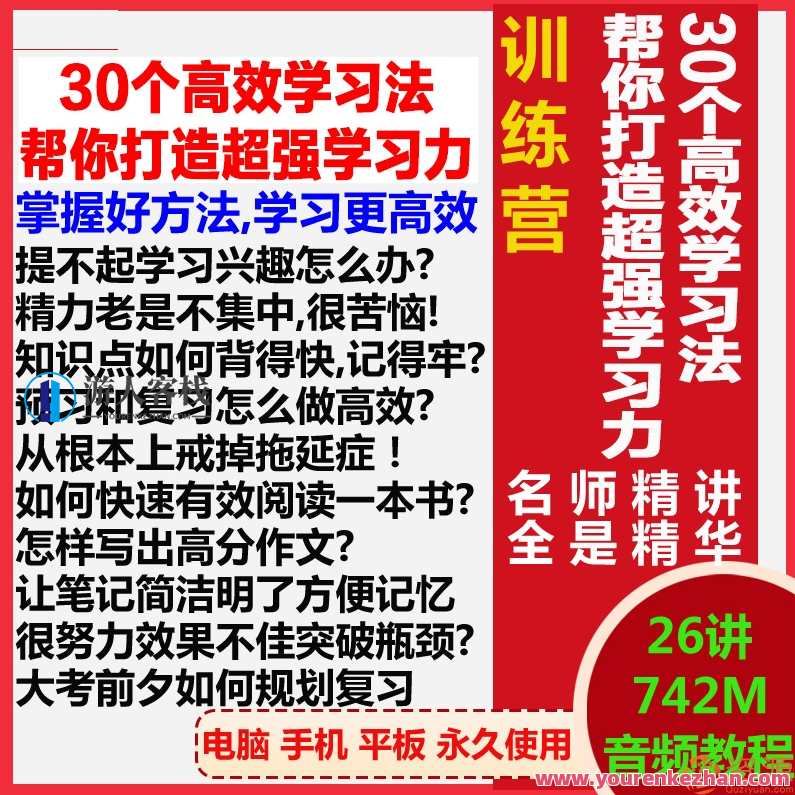 30个高效学习法,帮你打造超强学习力,超能学习秘籍,高效30法,提升学习力,学习,第1张 30个高效学习法,帮你打造超强学习力,超能学习秘籍,高效30法,提升学习力,学习,第1张