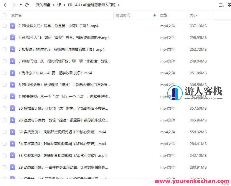 PR+AU+AE全能剪辑师入门班2022年，PR+AU+AE全能剪辑师实战进阶班,第1张