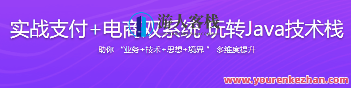 实战支付+电商双系统 玩转Java技术栈，Java技术栈实战支付电商一体化平台,课程,电商,支付,电子商务,第1张