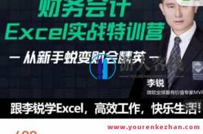 财务会计Excel实战特训营 | 从新手蜕变财会精英，财务精英实战特训营，Excel技能进阶训练,课程,第1张