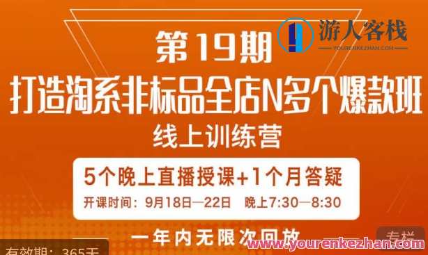打造淘系非标全店N多个爆款5天线上直播课百度云盘分享，淘系非标全店爆款打造五天线上直播课百度云盘分享，五天线上直播课，助力打造淘系非标全店爆款，分享成功经验与技巧