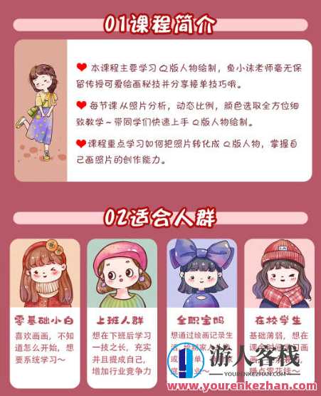 鱼小沫Q版人物团练2022年1月结课ipad插画教程，Q萌插画团练鱼小沫iPad插画教程2022年新春上线,课程,学习,第1张