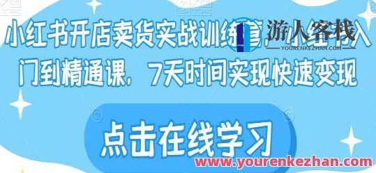 《小红书开店卖货实战训练营》小红书入门到精通课，小红书开店秘籍，实战训练营，从入门到精通,管理,模板,电商,电子商务,第1张