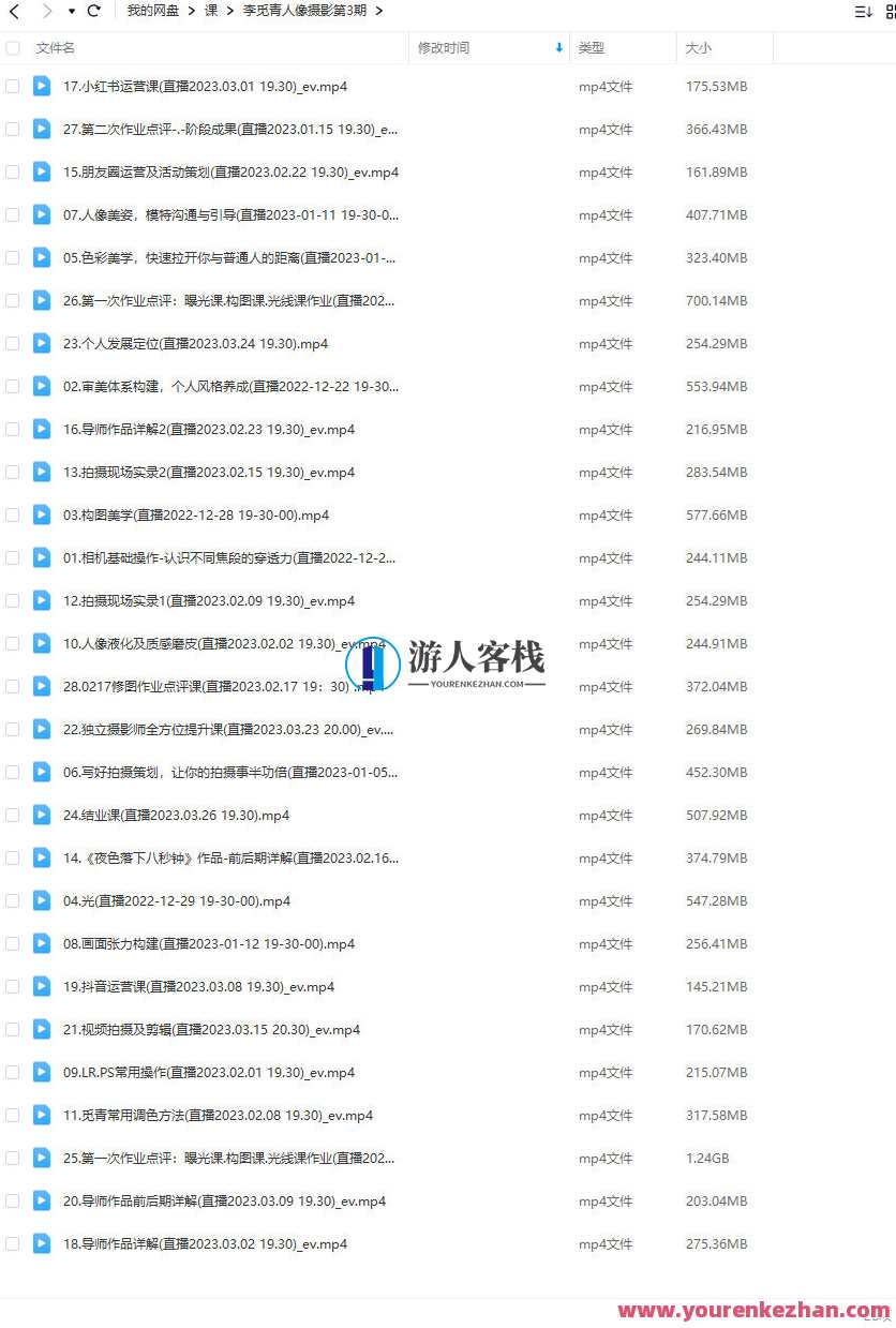 李觅青人像摄影第3期2023年3月结课百度云盘分享，李觅青摄影集结，第3期分享，3月结课百度云盘链接,直播,定位,艺术,摄影,沟通,第2张