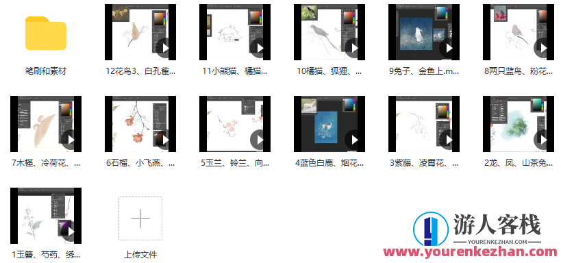 苍有关古风花卉动物水彩风插画课百度云盘分享，古风花卉动物水彩风插画课程百度云盘分享，探索艺术之美,影视,课程,第2张