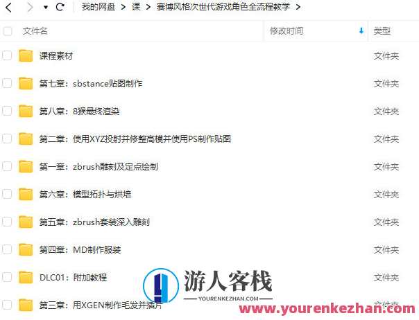 赛博风格次世代游戏角色全流程教学百度云盘分享，游戏角色次世代赛博风格全流程百度云分享,课程,学习,第3张