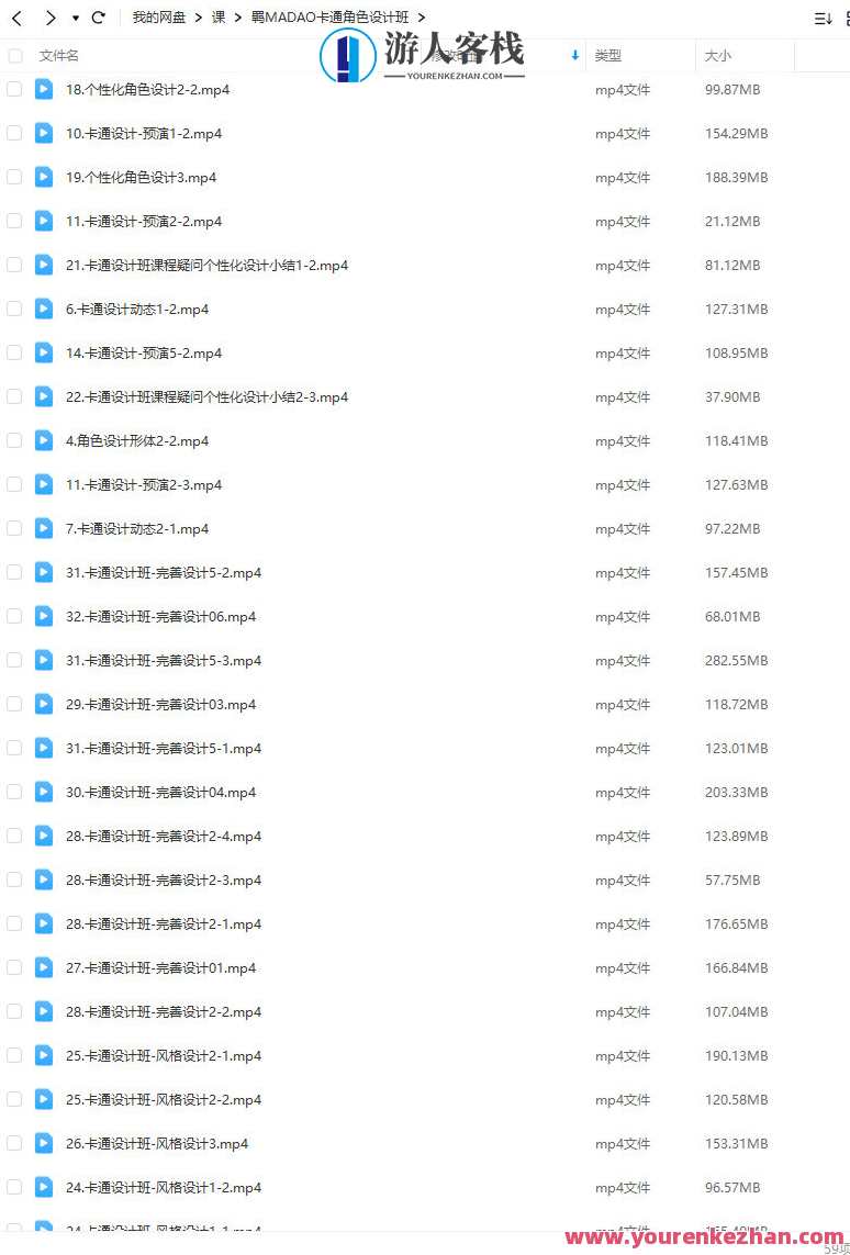 羁MADAO卡通角色设计班2021年11月结课百度云盘分享，动漫设计班结课分享，卡通角色设计班2021年11月云端教学,课程,第2张