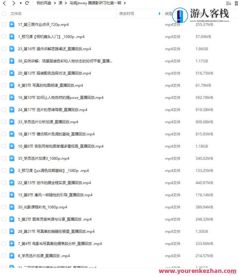 乌鸦jewey翼摄影研习社第1期2022年百度云盘分享，乌鸦摄影社翼研第一期百度云盘分享探索之旅,课程,管理,直播,摄影,写真,第2张