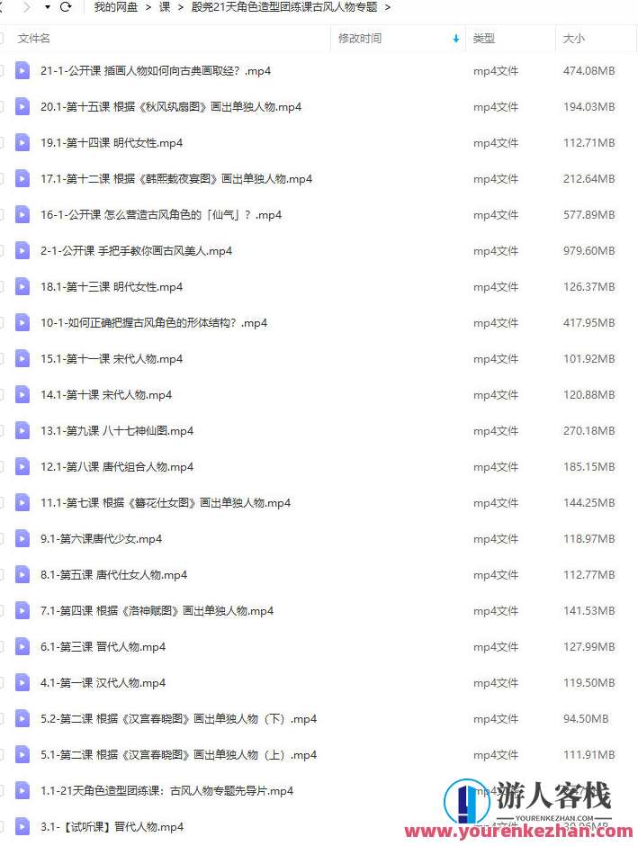 殷尧古风人物专题2022年21天角色造型团练ipad插画课百度云盘分享，古风人物IP专题，2022年角色造型团练iPad插画课分享,影视,第2张