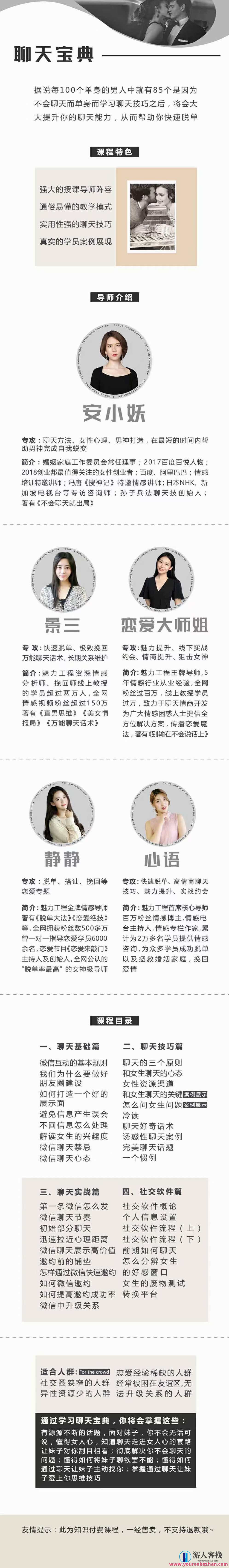 安小妖团队《聊天宝典》带你变身聊天达人，聊天宝典秘籍助你聊天达人升级术,课程,学习,微信,理解,团队,男人,脱单,安小妖团队《聊天宝典》带你变身聊天达人,第2张