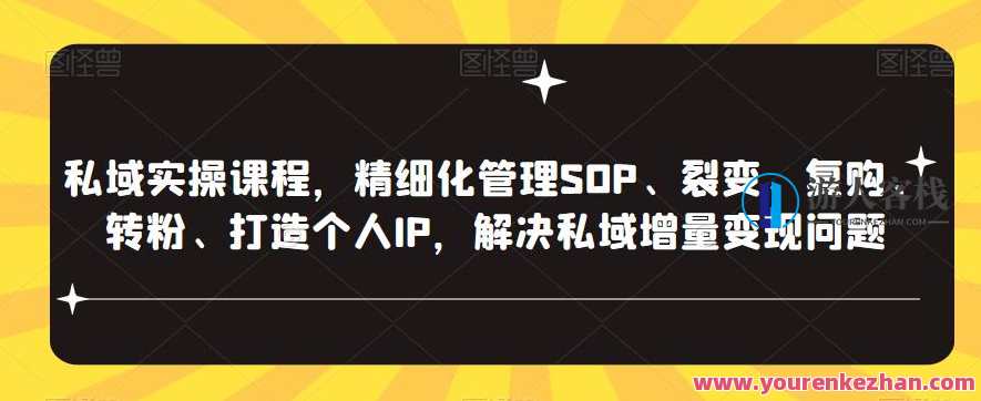 私域实操课程，精细化管理SOP、裂变、复购、转粉、打造个人IP，解决私域增量变现问题，私域运营秘籍，精细化管理与裂变复购策略,课程,管理,直播,理解,模板,团队,脚本,合作,电子商务,信任,第1张
