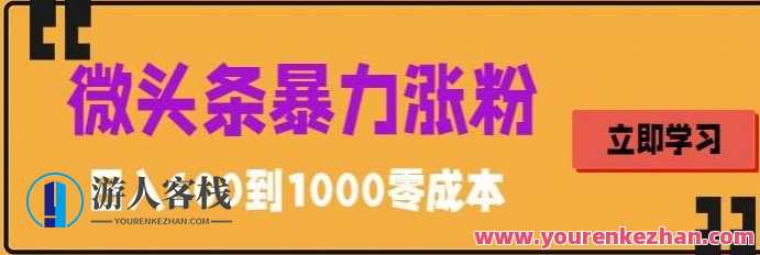 微头条暴力涨粉技巧搬运文案就能涨几万粉丝，简单0成本，日赚600【揭秘】微头条快速涨粉秘诀搬运攻略,课程,第1张
