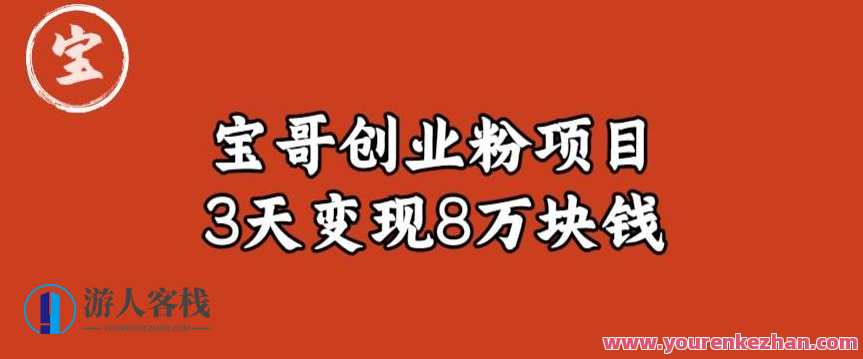 宝哥IP图文创业粉引流项目实战分享：单个账号3天涨粉1万，变现8万块钱（图文教程）【揭秘】宝哥图文创业粉引流秘籍，实战案例分享，单个账号3天涨粉1万，实现8万收益