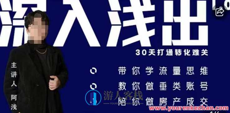 阿浅地产圈·深入浅出1.0，带你学流量思维，教你做垂直账号，陪你做房产成交，阿浅地产圈·流量思维实战秘籍，垂直账号打造与房产成交策略,第1张