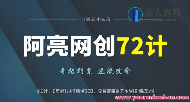 阿亮网创72计第2计：0基础1小时精通SEO，免费流量取之不尽(价值20万)阿亮网创秘籍，零基础1小时精通SEO，免费流量源源不断