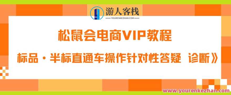 松鼠会电商VIP教程：松鼠《付费推广标品·半标直通车操作针对性答疑&amp;amp;诊断》电商运营秘籍，松鼠VIP教你付费推广标品半标直通车操作攻略,电商,第1张