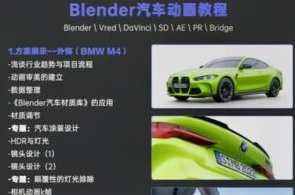 阿多尼斯硕Blender汽车动画教程百度云盘分享，汽车动画制作秘籍，Blender实战教程,课程,学习,专业,蓝星智库,电商,竞争,第1张