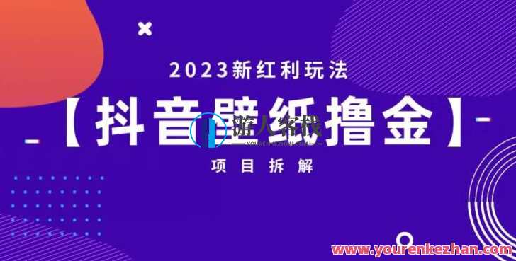 抖音壁纸小程序创作者撸金项目，2023新红利玩法，抖音壁纸小程序创作者撸金新红利玩法盛启,课程,小程序,第1张