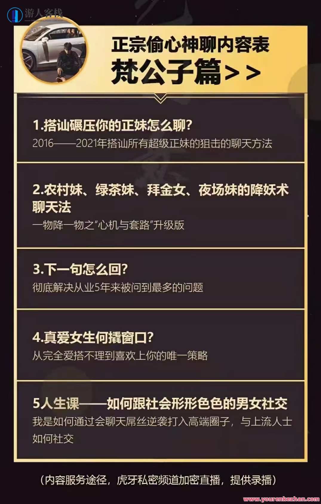 梵公子《正宗偷心神聊2.0》偷心神聊续集，梵公子秘技,课程,第2张