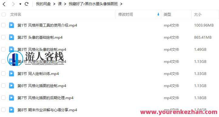 我藏好了r黑白水墨头像插图班2022，黑白水墨头像插图班2023年续写，神秘艺术绽放新篇章,课程,后期制作,第2张