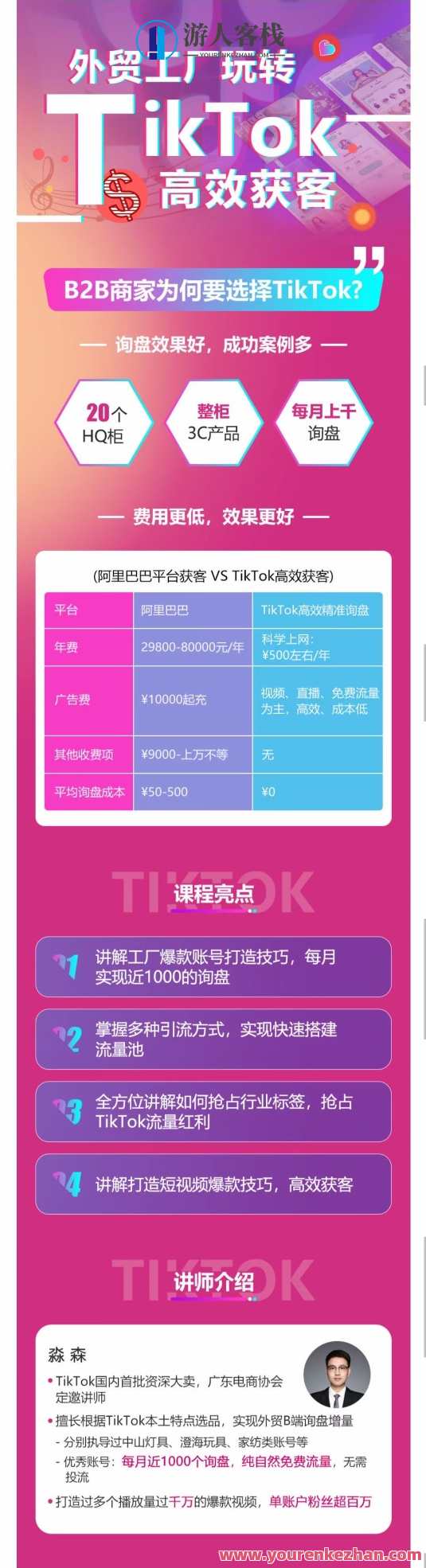 外贸工厂玩转TikTok高效获客，多种引流方式与账号定位技巧，拆解爆款短视频打造成功案例，外贸工厂TikTok引流秘籍，多种引流方式与账号定位技巧，成功案例分享,课程,定位,外贸,第2张