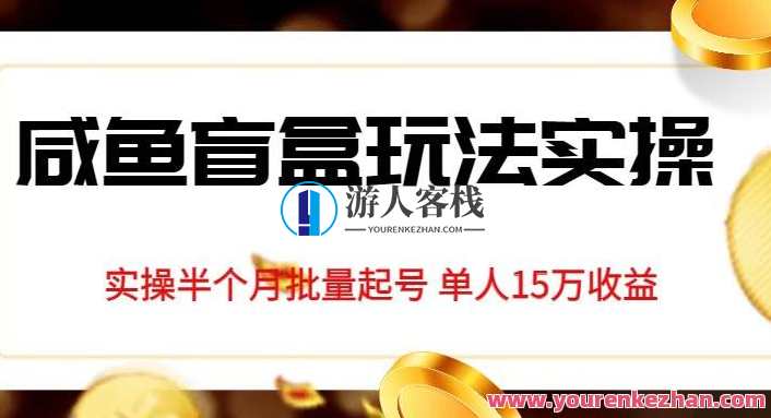 独家首发咸鱼盲盒玩法实操，半个月批量起号单人15万收益，咸鱼盲盒新玩法揭秘，半月起号单人收益超15万,课程,第1张