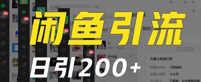 外面收费6980闲鱼引流法，日引200+创业粉，每天稳定2000+收益，保姆级教程（适合居家创业）闲鱼引流秘籍，收费6980，稳定收益2000+,课程,微信,团队,第1张