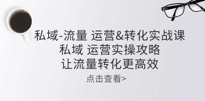 私域-流量 运营&转化实操课：私域运营实操攻略，私域流量运营与转化实操课，高效私域流量运营与转化策略,课程,学习,管理,微信,沟通,团队,攻略,第1张