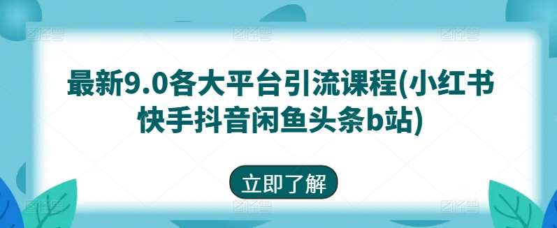星耀联盟最新9.0各大平台引流课程(小红书快手抖音闲鱼头条b站)星耀联盟引流秘籍，9.0平台热门课程集锦,课程,定位,合作,第1张