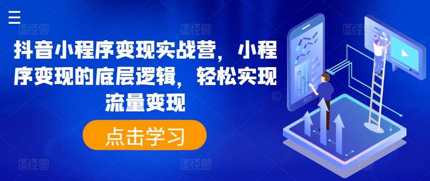抖音小程序变现实战营，小程序变现的底层逻辑，轻松实现流量变现，抖音小程序实战营变现实战秘笈，流量变现底层逻辑揭秘,小程序,第1张