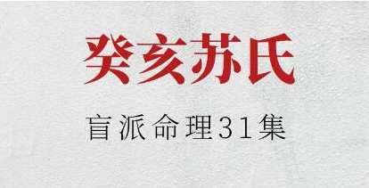 癸亥苏氏《盲派命理》视频，苏氏盲派命理解析视频,课程,学习,第1张