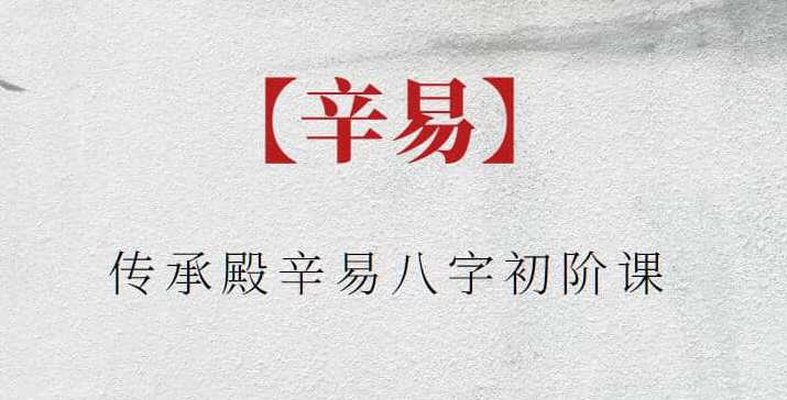 【辛易】传承殿辛易八字初阶课，辛易传承，八字初阶课程，智慧启航