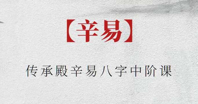 【辛易】传承殿辛易八字中阶课，传承殿八字智慧，中阶课程助您步步高升