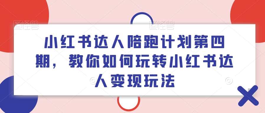 小红书达人陪跑计划第四期，教你如何玩转小红书达人变现玩法，小红书达人第四期秘籍，变现攻略全揭秘,课程,学习,团队,蓝星智库,第1张