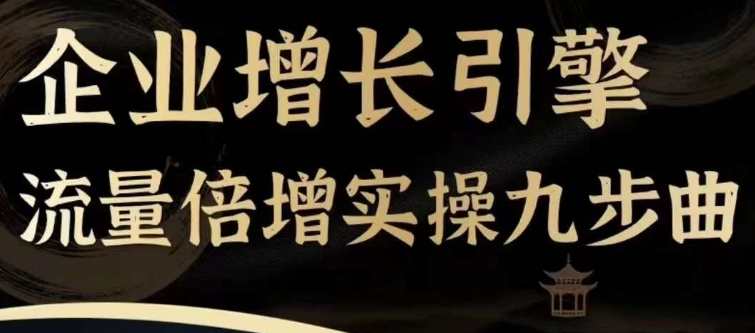 企业增长引擎流量倍增实操九步曲，一套课程帮你找到快速、简单、有效、可复制的获客+变现方式，企业增长引擎流量倍增实战攻略，九步速成获客变现之道,课程,学习,直播,模板,团队,第1张