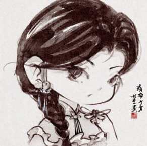 蓉儿古风水墨Q版头像团练2023，古风Q版水墨萌娃头像大赛