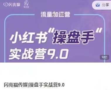 小红书操盘手实战营9.0：从内容创作到盈利变现，带你玩转流量变现，运营实战营，流量变现秘籍，内容创作与盈利全攻略