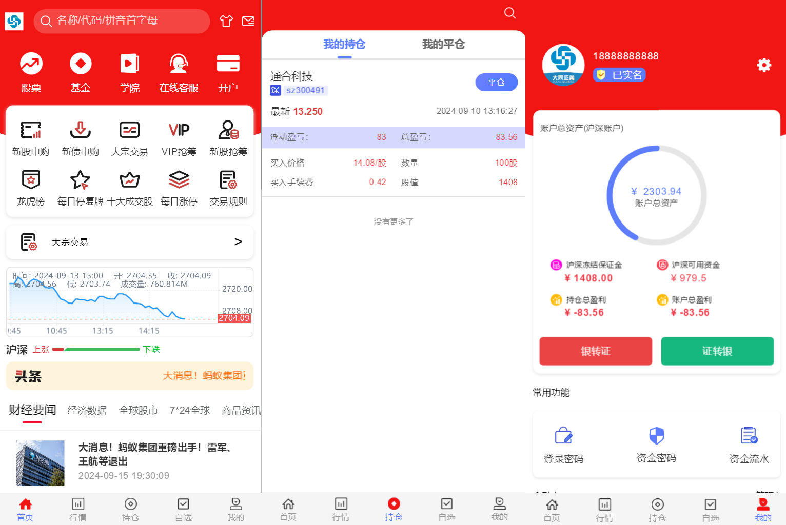 2024最新红色UI的股票系统源码 附教程